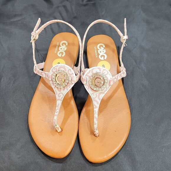 BRAND NEW G by GUESS GGLYNDEN-C T-STRAP SANDALS - Picture 2 of 11